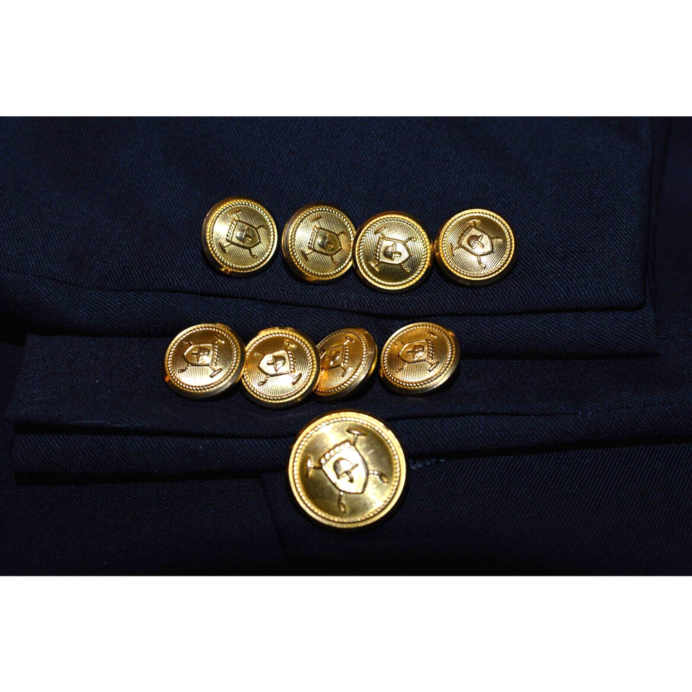 NEW 44L LAUREN RALPH LAUREN Men's Blue Wool 2 Gold Button sport Coat Blazer